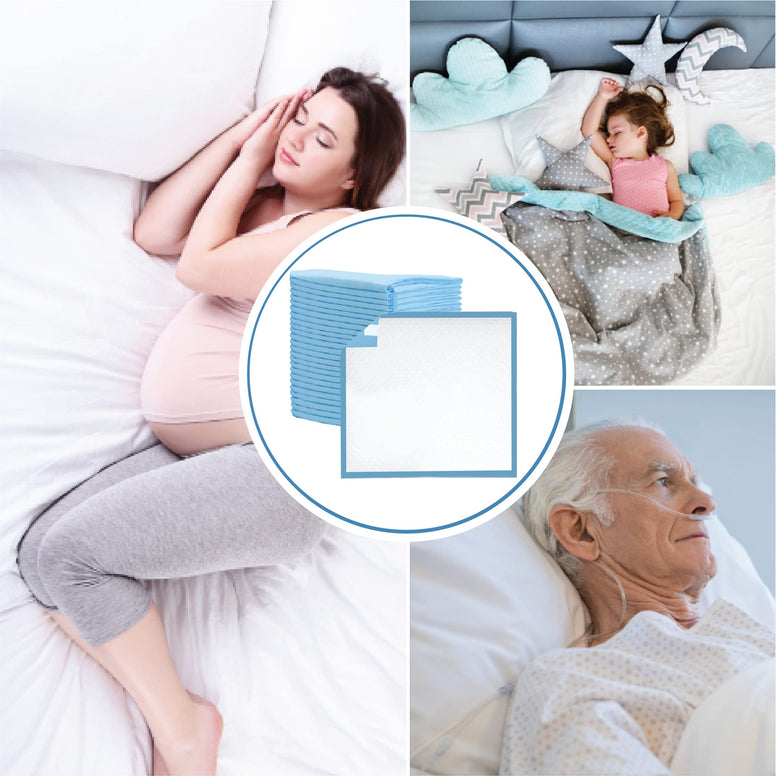 30 x Incontinence Bed Pads | Incontinence Bed Sheets | Disposable Bed Mats for Incontinence | Bed Protectors Kids & Adults | Maternity Bed Mats | Size 60×60cm (1 Pack of 30)