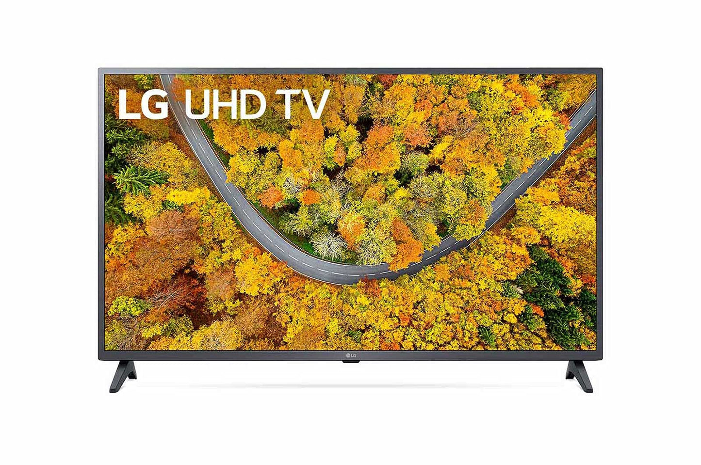 LG 43UP7550 43 Inch 4K with WebOS Smart Tv AI ThinQ with True Cinema Experience Size L x W x H 105 x 65 x 15 cm 1 Year Warranty., Black, Large
