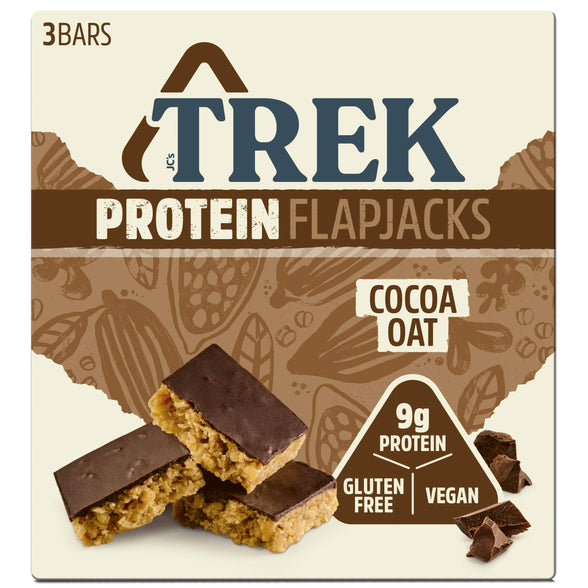 TREK Protein Oat bar - Cocoa Oat - Plant-based power - Gluten Free - 50g x 3 bars