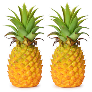 Lvydec 2 Pack Artificial Pineapple, Realistic Artificial Fruit Fake Pineapple for Home Cabinet Table Party Decoration (8.2