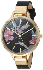 Nine West Women's Floral Dial Strap Watch