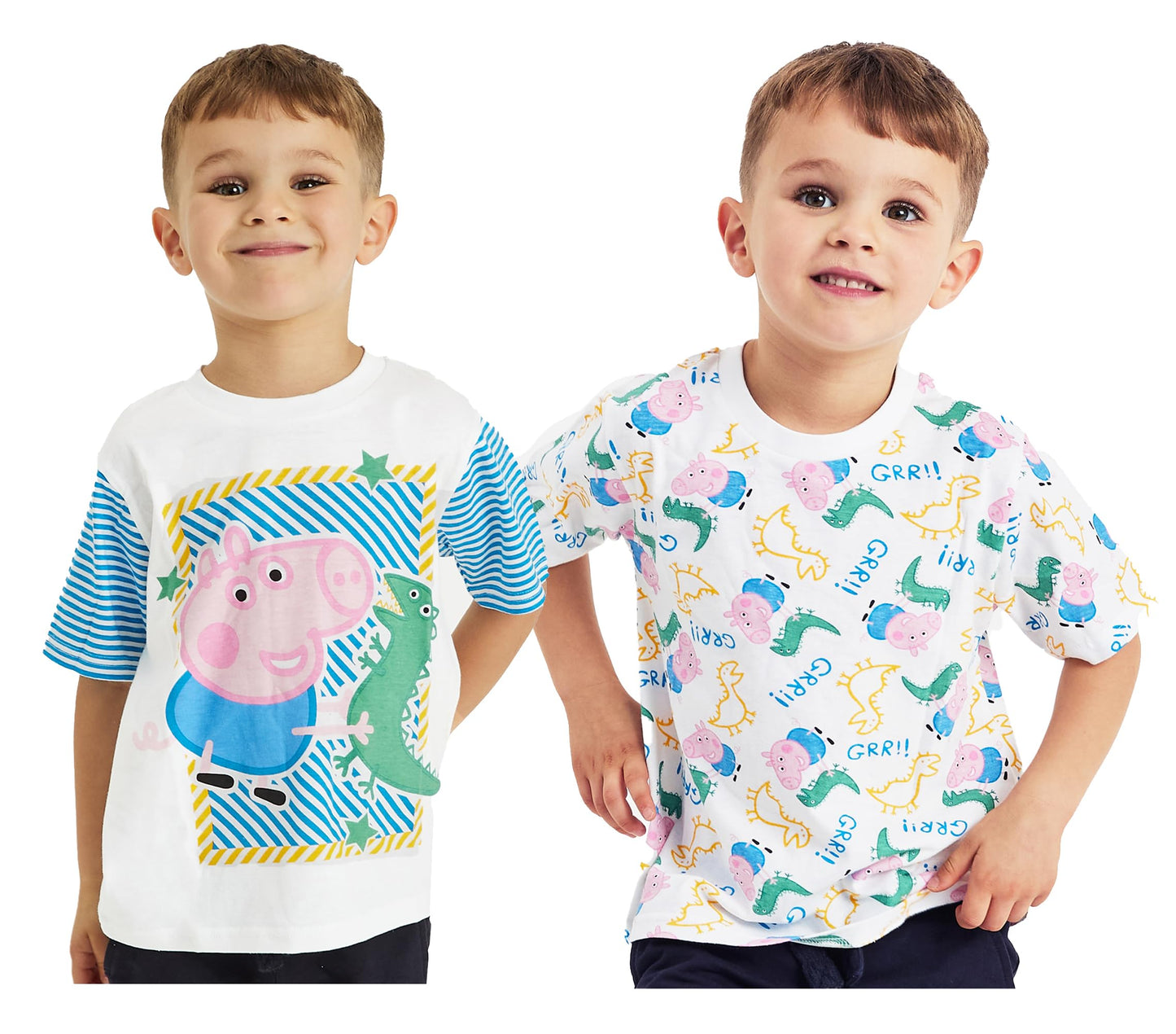 Boys George Pig T Shirts Tops 2 Pack 18-24M