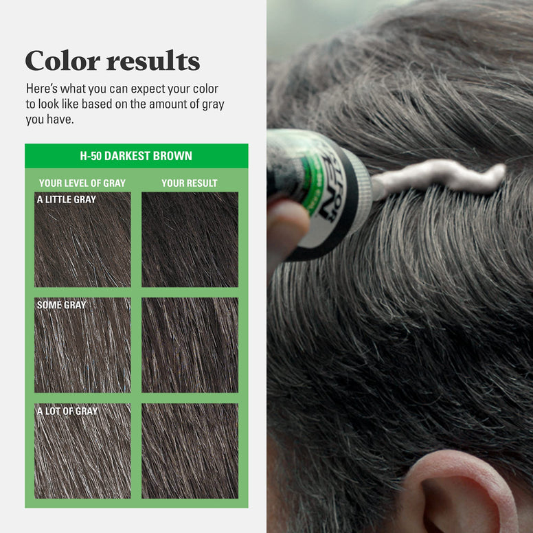 Just For Men Shampoo-In Hair Color Darkest Brown H-50 For Men 1 Application