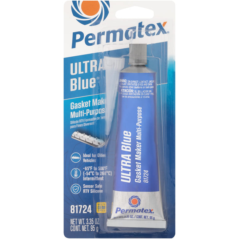 Permatex 80022 Sensor-Safe Blue RTV Silicone Gasket Maker, 3 oz. Tube