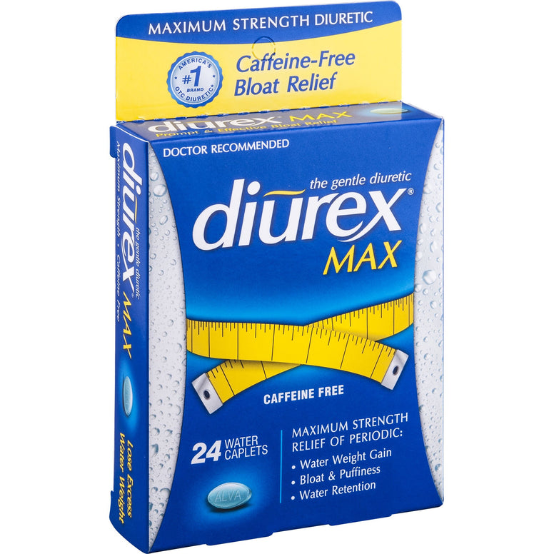 Diurex Max Water Caplets Caffeine Free - 24 Caplets, Pack of 2