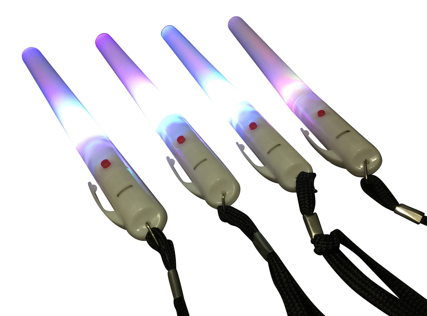 Glowtopia LED Premium 7" Glow Sticks - Flashing Multicoloured Glowsticks Party Fitness (Wrist Length Lanyard, 6 Pack)