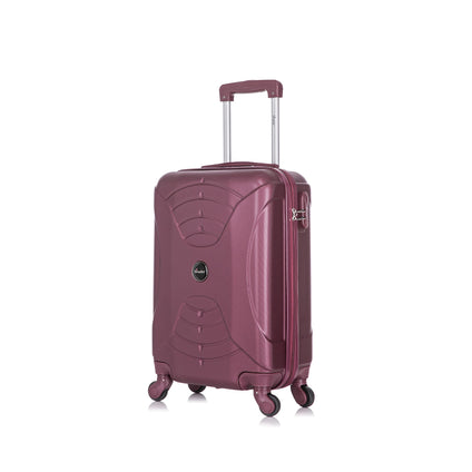 Senator Unisex ABS Hardshell Cabin size Small Suitcase Carry on Travel luggage Trolley with 4 quite spinner wheel KH2005 (Carry-On 20-Inch, Maroon)