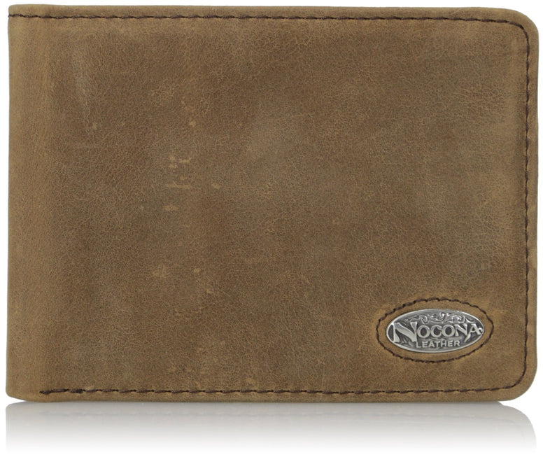 Nocona Men's Basic Distresed Brand Bifold