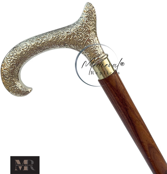 Derby Canes and Walking Sticks with Brass Handle - Affordable Gift Wooden Decorative Walking Cane Fashion Statement for Men/Women/Seniors/Grandparents