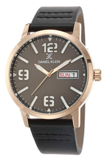 DANIEL KLEIN Premium Alloy Case Genuine Leather Band Gents Wrist Watch - DK.1.12506-6