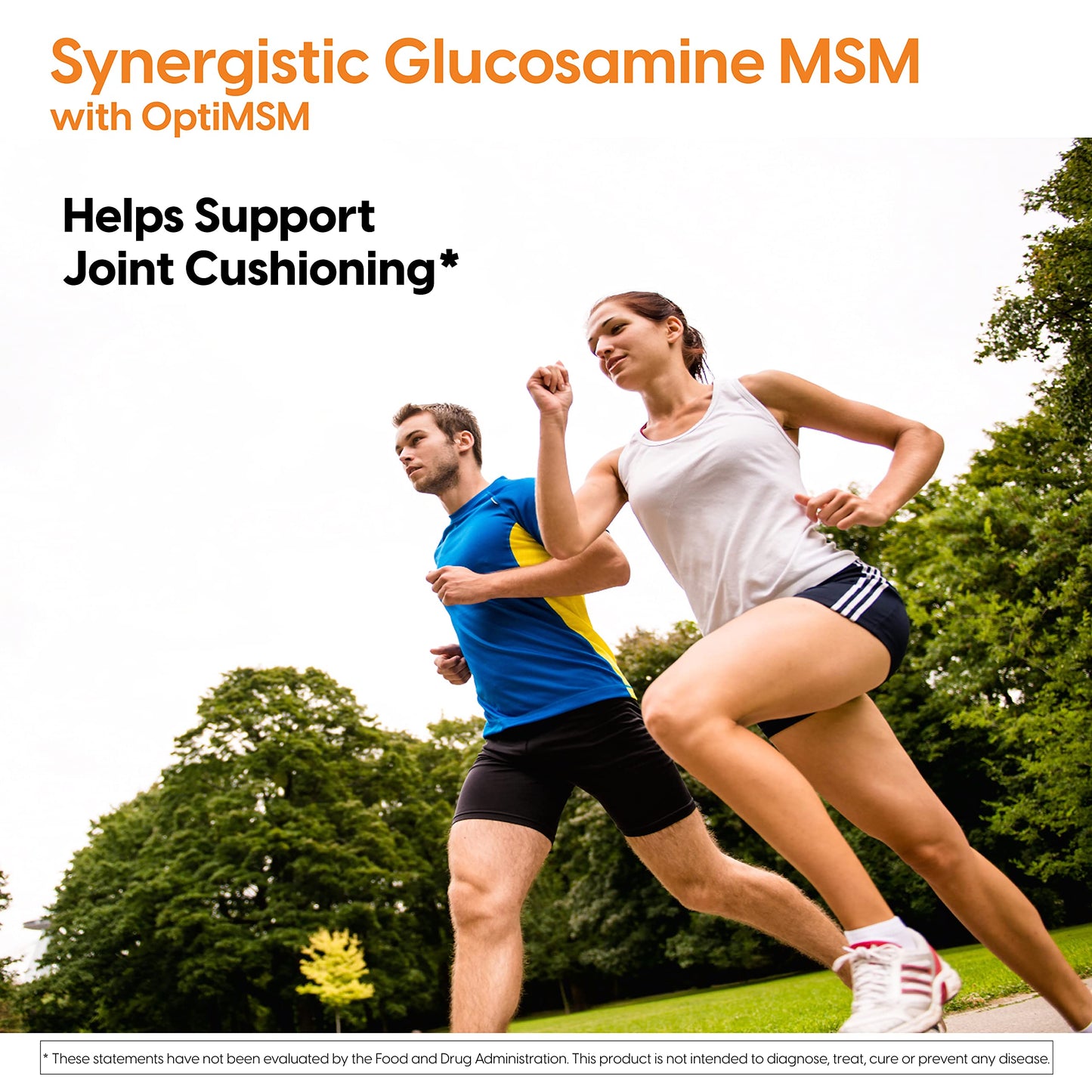 Doctor's Best Synergistic Glucosamine MSM with OptiMSM, Non-GMO, Gluten Free, Soy Free, Joint Support, 180 Caps