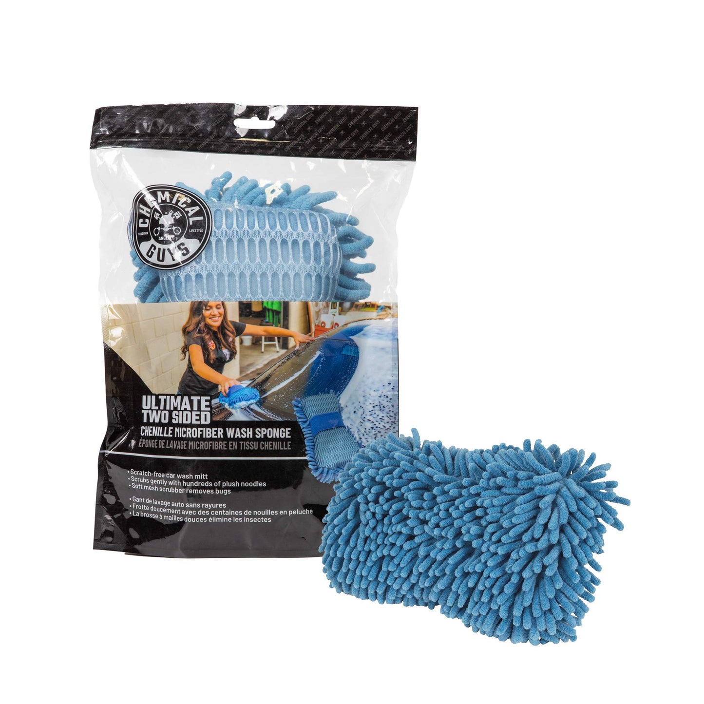 Chemical Guys - MIC495 Ultimate Two Sided Chenille Microfiber Wash Sponge 8" x 10"