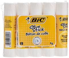 Bic glue stick shrink wrap, ultra clean and easily washable, pack of 5