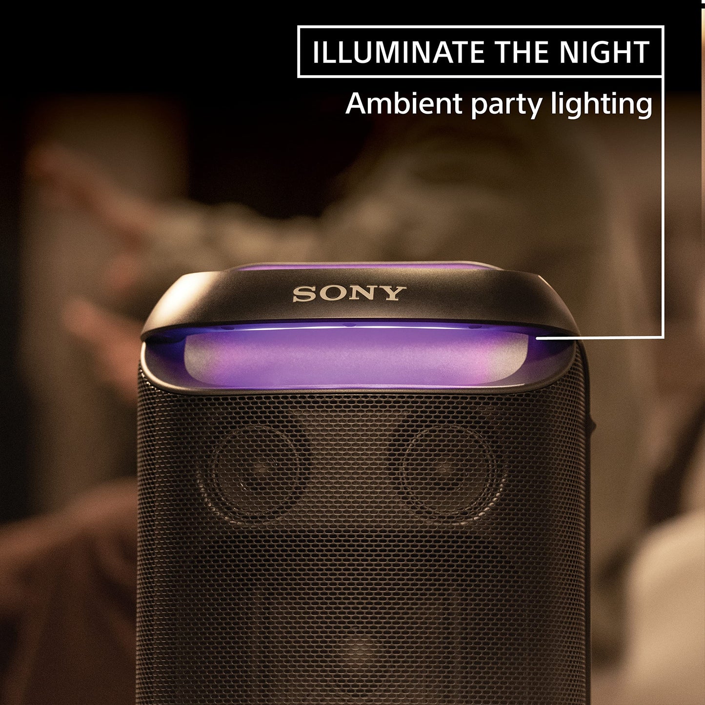 Sony SRS-XV800 X-Series Wireless Portable Bluetooth Karaoke Party Speaker IPX4 Splash-Resistant with 25 Hour-Battery, Built-in Handle and Wheels, Omnidirectional Sound, and Ambient Lights