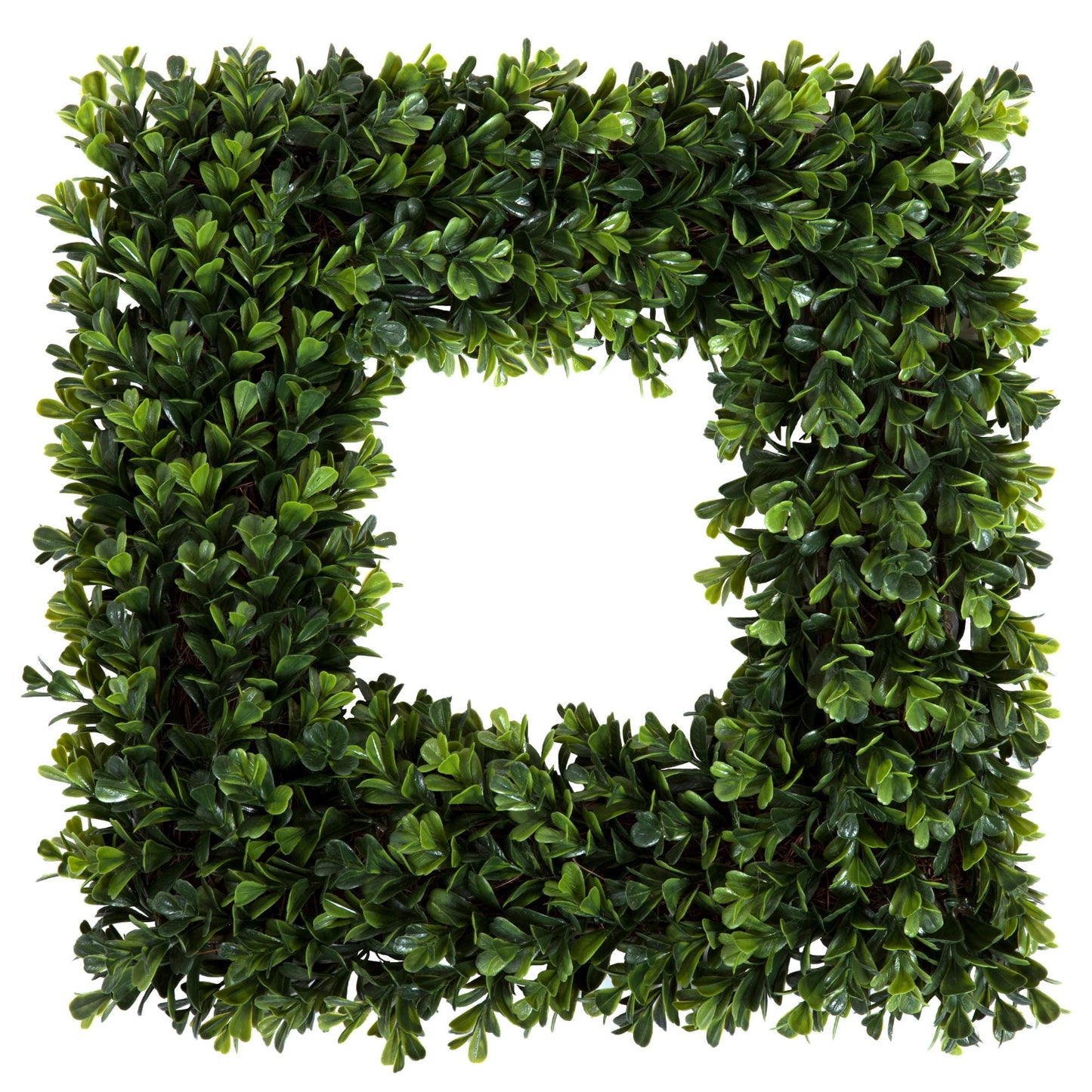 Pure Garden Boxwood, Artificial Wreath For The Front Door, Home Décor, Uv Resistant – 16.5 Inches, Square, 16.5X3, Green