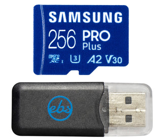 Samsung 256GB PRO Plus MicroSDXC Memory Card Works with GoPro Hero 11, Hero 11 Mini, Hero 10 Black Bone Action Camera (MB-MD256KA) C10 U3 Bundle with (1) Everything But Stromboli MicroSD Card Reader