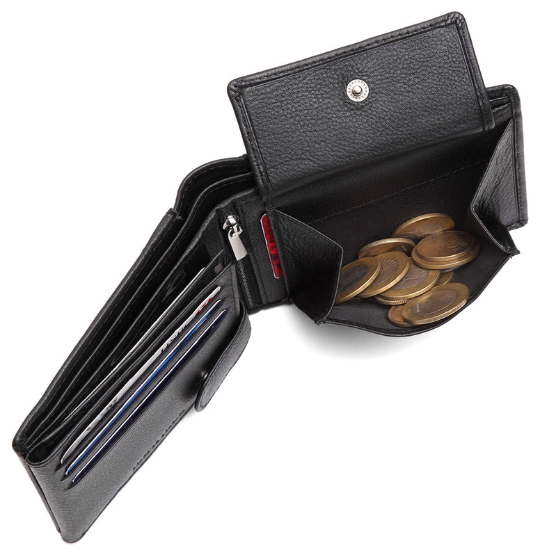 NAPA HIDE India Leather Men Wallet (Black)