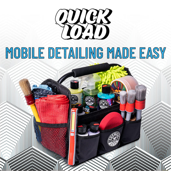 Chemical Guys ACC623 Quick Load Collapsible Detailing Caddy & Storage Organizer (For Cars, Trucks, SUVs, RVs, Home, Workspace, Garage) Black