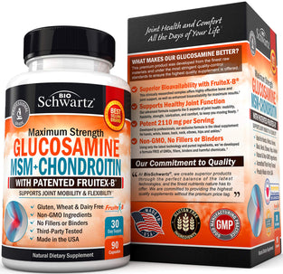 BioSchwartz Glucosamine MSM, Chondroitin Anti Inflammatory Gluten-free Supplement