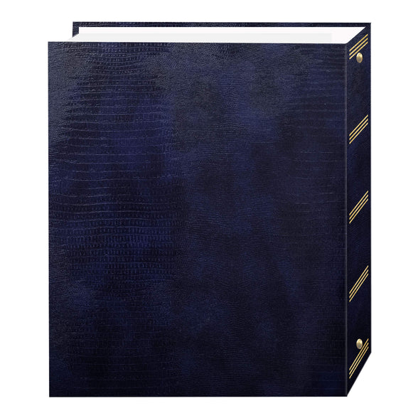 Pioneer Photo Albums Magnetic Self-Stick 3-Ring Album 100 Pages (50 Sheets), Navy Blue