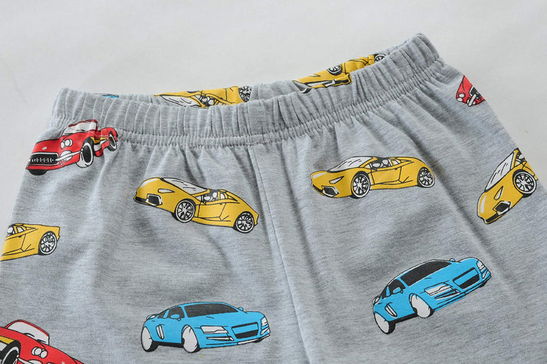 Toddler Boys Pajamas Short Sets Fire Truck Cotton 2 Piece Pjs Excavator Sleepwear Summer Clothes Kids Jammies Set Size 2 Years