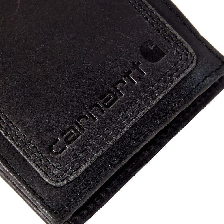 Carhartt Men's Billfold and Passcase Wallets, Durable Bifold Wallets, Available in Leather and Canvas Styles