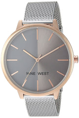 Nine West Women's NW/1981 Sunray Dial Mesh Bracelet Watch