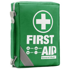 First Aid Kit -Compact First Aid Bag(175 Piece) - Reflective Bag Design- Includes 2 x Eyewash,Instant Cold Pack,Emergency Blanket for Home, Office, Vehicle,Camping, Workplace & Outdoor