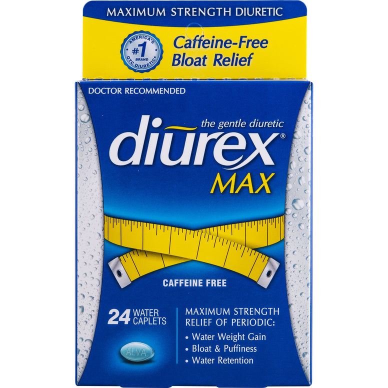 Diurex Max Water Caplets Caffeine Free - 24 Caplets, Pack of 2