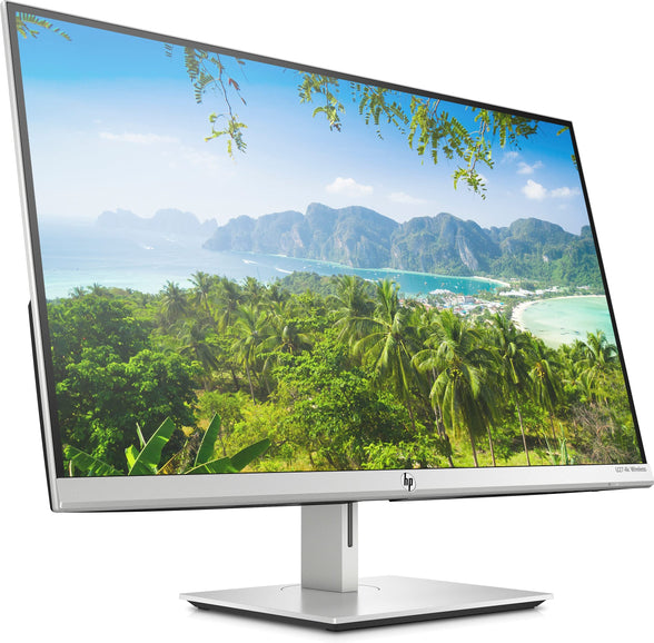 HP U27 4K Wireless Monitor, Wireless sharing, 4k (3,840 x 2160), 27 Inch, IPS, Height Adjustable Stand, VESA Mount, (1 DisplayPort, 1 HDMI, 3 USB-A Ports) - Silver/Black