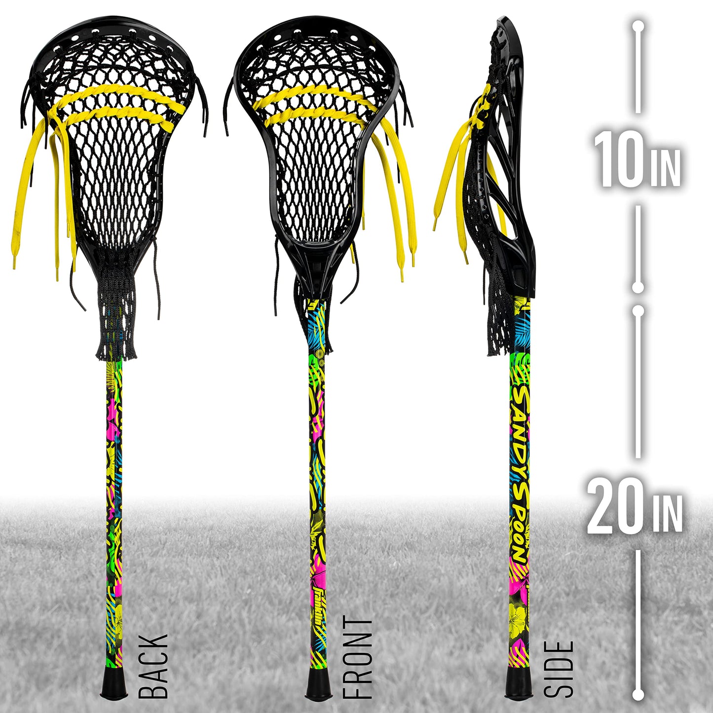 Franklin Sports Boys + Mens Lacrosse Sticks - Attack + Midfield Lax Stick - Lightweight Kids + Adults Aluminum Lacrosse Stick - Ambush