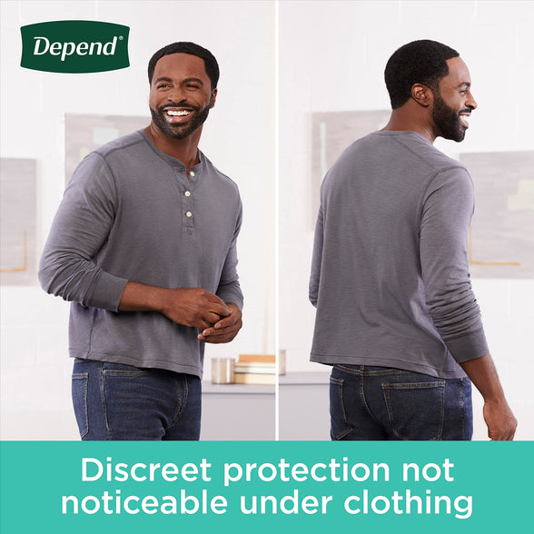 Depend Fresh Protection Adult Incontinence Underwear for Men (Formerly Depend Fit-Flex), Disposable, Maximum, Extra-Large, Grey, 26 Count, Packaging May Vary
