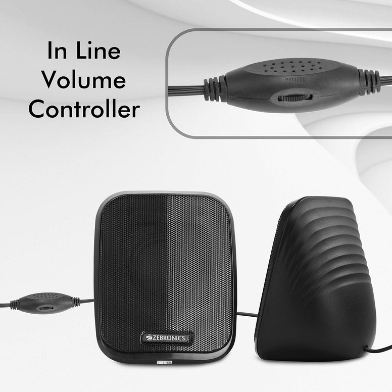 ZEBRONICS Zeb-Fame 5watts 2.0 Multi Media Speakers with AUX, USB and Volume Control (Black)