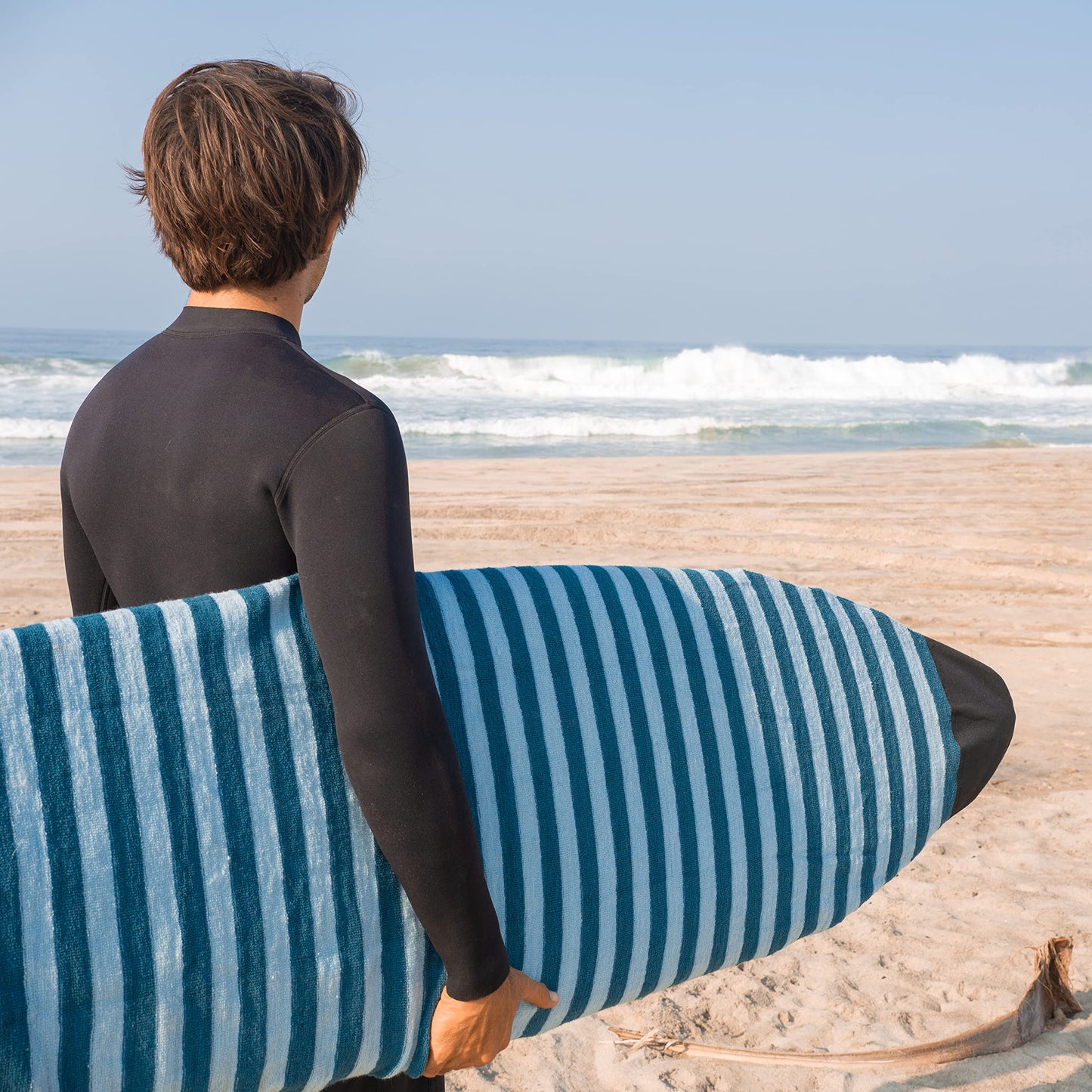 PAMGEA Surfboard Sock Cover (Aqua) - Lightweight Board Bag (Shortboard, Longboard, and Hybrid)