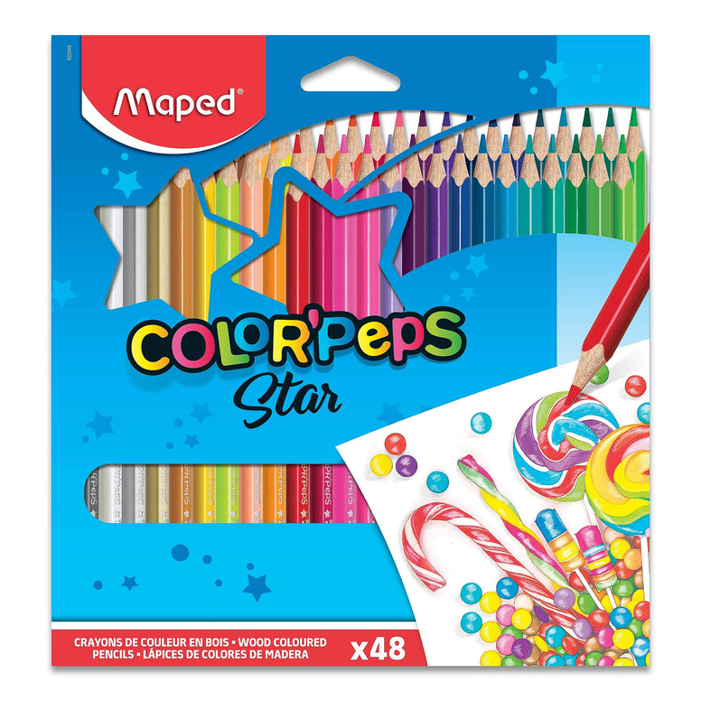 Maped Color'Peps Triangular Colored Pencils Pack Of 48