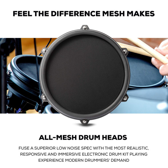 Alesis Drums Nitro Mesh Kit - Electric Drum Set With Usb Midi Connectivity, Mesh Drum Pads, Kick Pedal And Rubber Kick Drum, 40 Kits And 385 Sounds