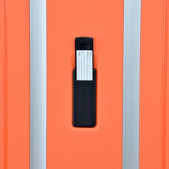 Eminent Checked Luggage 28 Inches – Polypropylene Hard Case Luggage Sets with 4 Double Spinner Wheels TSA Lock (Checked Luggage 28-Inch, Orange)