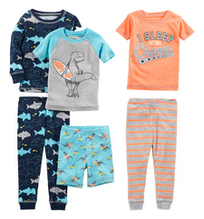 Simple Joys by Carter's Baby, Little Kid, and Toddler Boys' 6-Piece Snug Fit Cotton Pajama Set 6-9 M