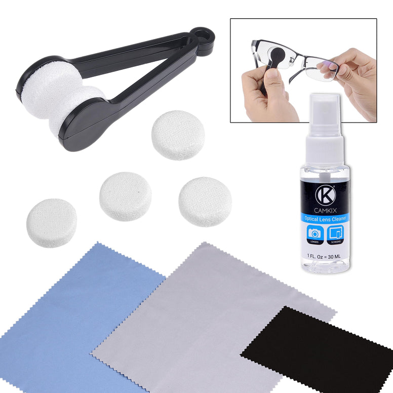 CamKix Cleaning Kit for Eyeglasses/Sunglasses Tool with Set of 2 Spare Pads