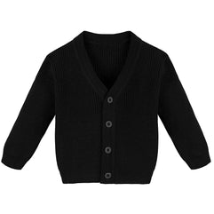 Lilax Baby Boys Basic Long Sleeve V-Neck Classic Knit Cardigan Sweater 3-6M