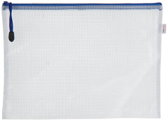 Deli e5654 pvc mesh a4 zipper bag, assorted