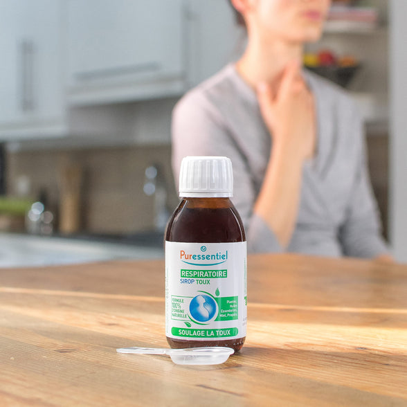 Puressentiel Respiratory Throat Syrup - 125 ml. 4 EOBBD Essential Oils