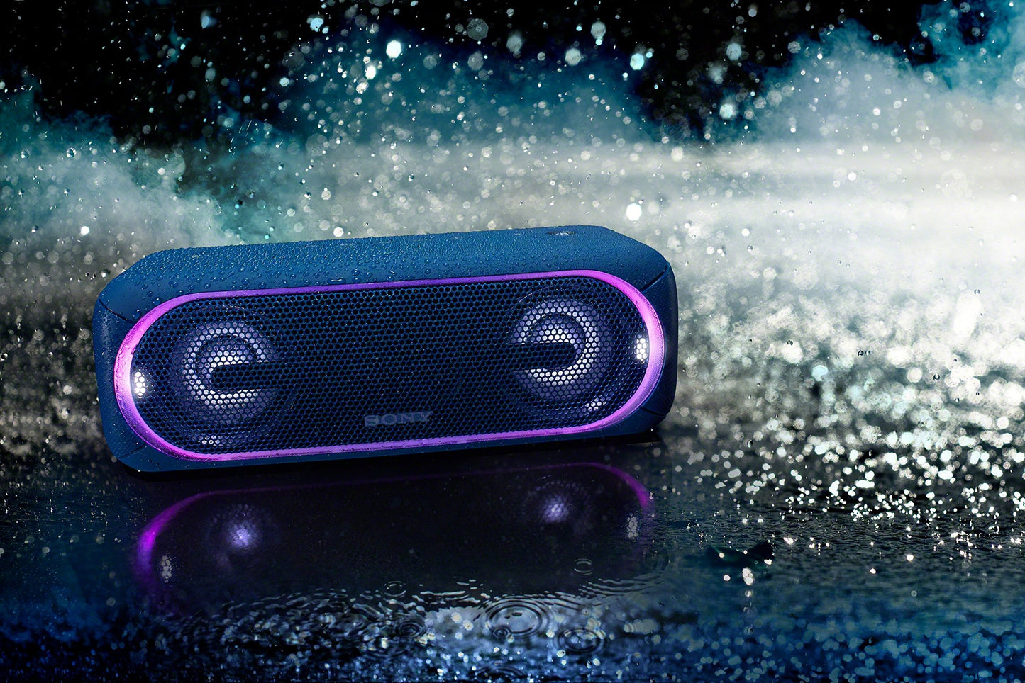 Sony XB40 Portable Wireless Speaker with Bluetooth and Speaker Lights, Blue
