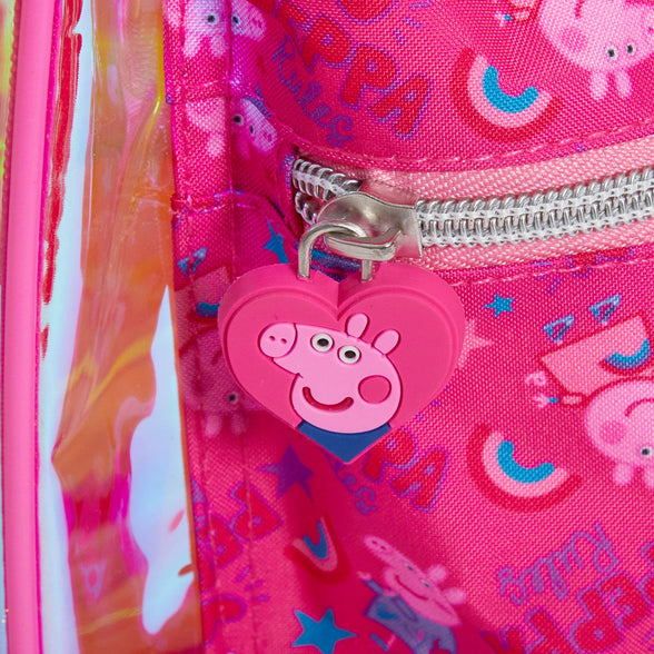 Peppa Pig Backpack Girls Swim Bag Clear Wipeable Nursery Rucksack Kids Transparent Swimming Beach Bag