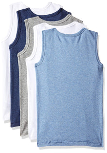 MOTHERCARE Boys 5Pk Multi Blue Vest