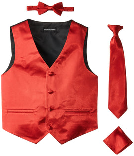 American Exchange Big Boys' Boys Satin 4 Piece Vest Set Size 20