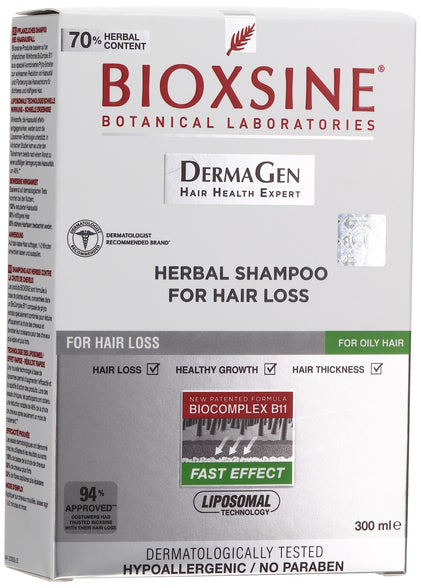 BIOXSINE SHAMPOO FOR GREASY HAIR- AGAINST HAIR LOSS IN MEN & WOMEN AND ACCELERATE GROWTH- FAST GROWTH REMEDY 300ML