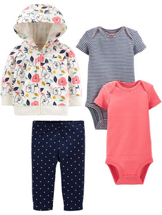 Simple Joys by Carter's Baby Girls' 4-Piece Jacket, Pant, and Bodysuit Set(3-6 M)