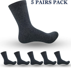 Boys & Girls Unisex Grey School-Casual Crew Socks 5 Pairs Pack