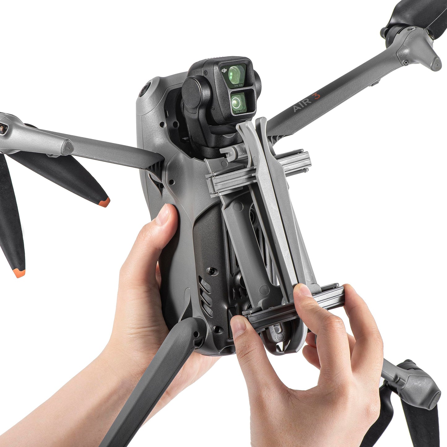 معدات الهبوط ل DJI Air 3 ، مجموعة تمديد ارتفاع الساق الممتد قابلة للطي ل DJI Air 3 Fly المزيد من ملحقات الطائرات بدون طيار (رمادي)